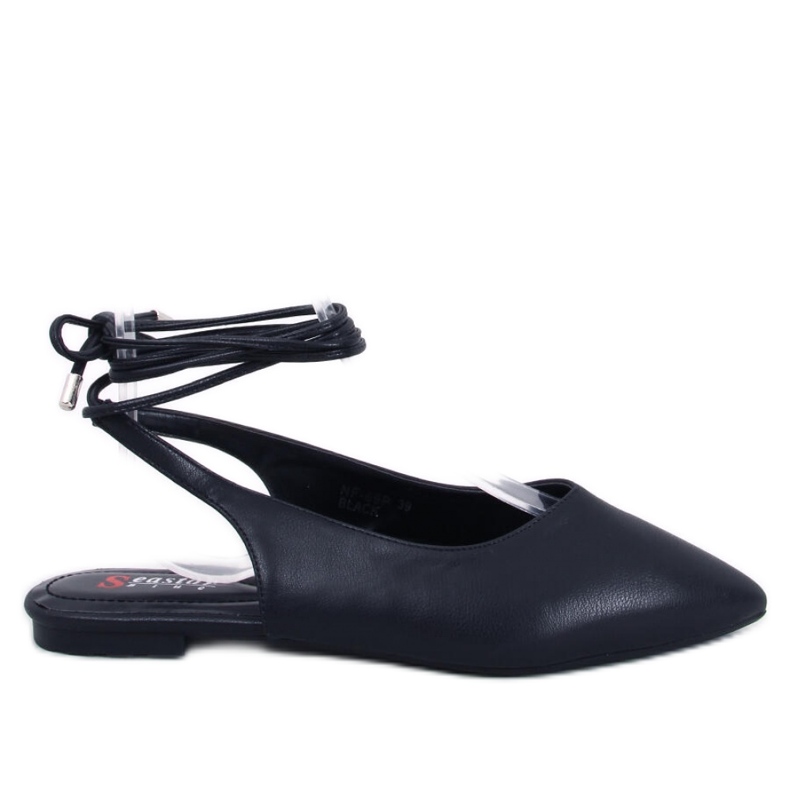 Ballerines à Lacets Noir le noir