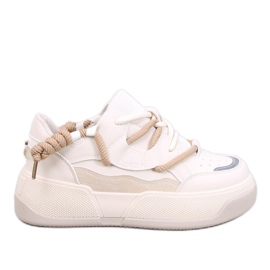 Baskets femme beiges