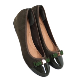 Ballerines compensées vertes