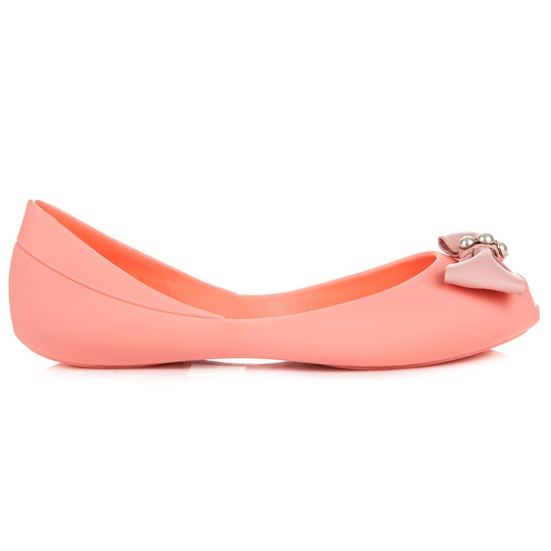 Vices Ballerines en caoutchouc à bout ouvert orange