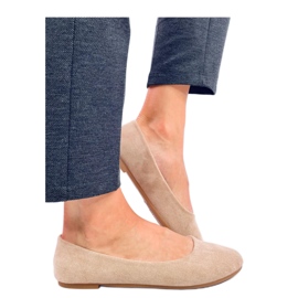 Ballerines classiques en daim Kaki beige
