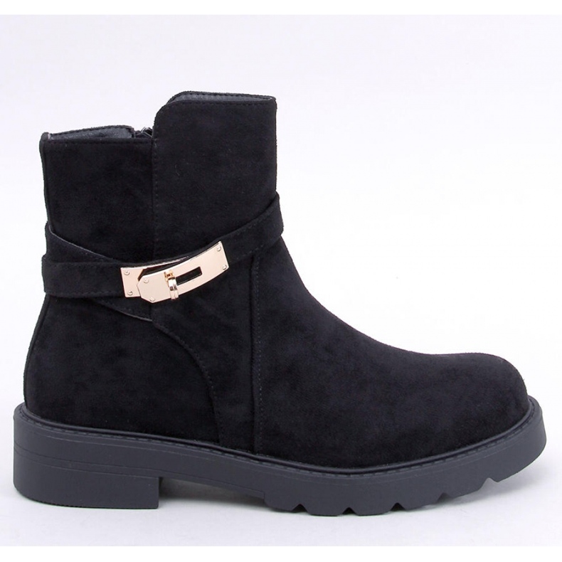 Drapers Bottines plates en daim noir - Inello le noir
