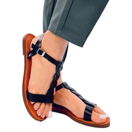 Sandales plates femme Noir