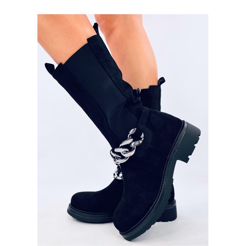Wiley Bottines Chelsea tige longue noires - Inello le noir Wiley Bottines Chelsea tige longue noires - Inello le noir