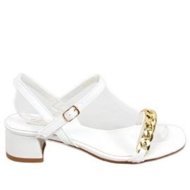 Sandales à talons bas Daphné blanches - Inello