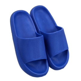 Claquettes en caoutchouc bleu roi