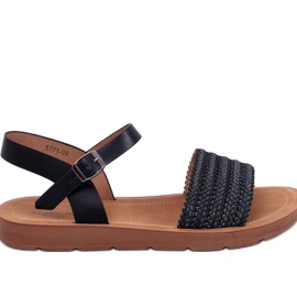 Sandales style bohème Noir