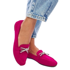 Mocassins Marsoin en daim fuchsia - Inello rose