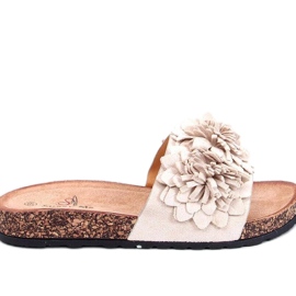 Tongs Sandal Cork à fleurs Sebill Beige - Inello Tongs Sandal Cork à fleurs Sebill Beige - Inello