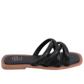 Pantoufles noires pour femmes le noir