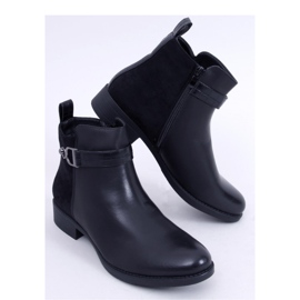 Bottines Chelsea femme en grain-suède Amil Noir - Inello