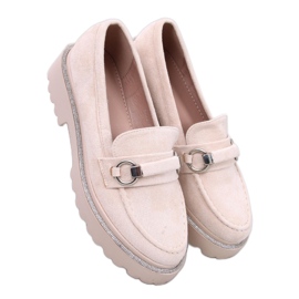 Mocassins semelle haute en daim beige Sheady - Inello