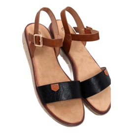 Sandales noires pour femmes le noir