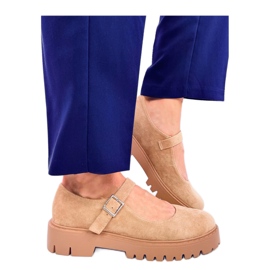 Holmess Ballerines plateforme à lanières kaki - Inello beige Holmess Ballerines plateforme à lanières kaki - Inello beige