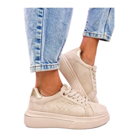 Baskets femme pastel Akins Kaki - Inello beige Baskets femme pastel Akins Kaki - Inello beige