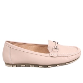 Mocassins classiques avec insert en cuir Debell Beige - Inello