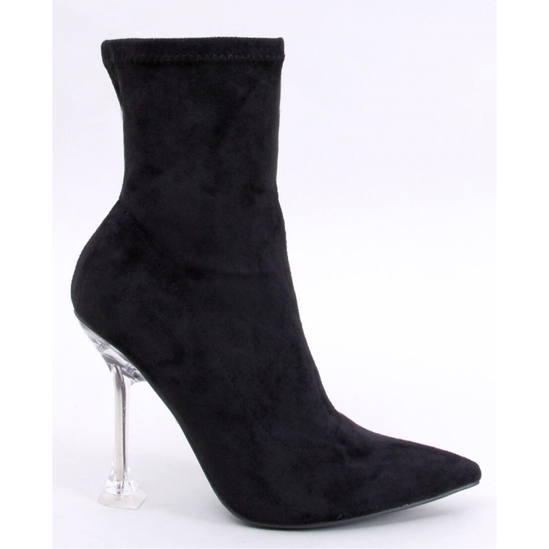 Merrisa Bottines à talons hauts transparentes noires - Inello le noir