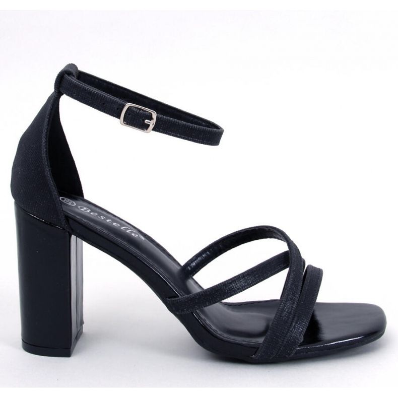 Elizabeth Sandales à talons noires - Inello le noir