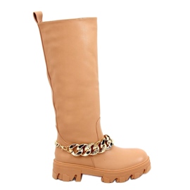 Bottines avec chaîne July Camel - Inello brun