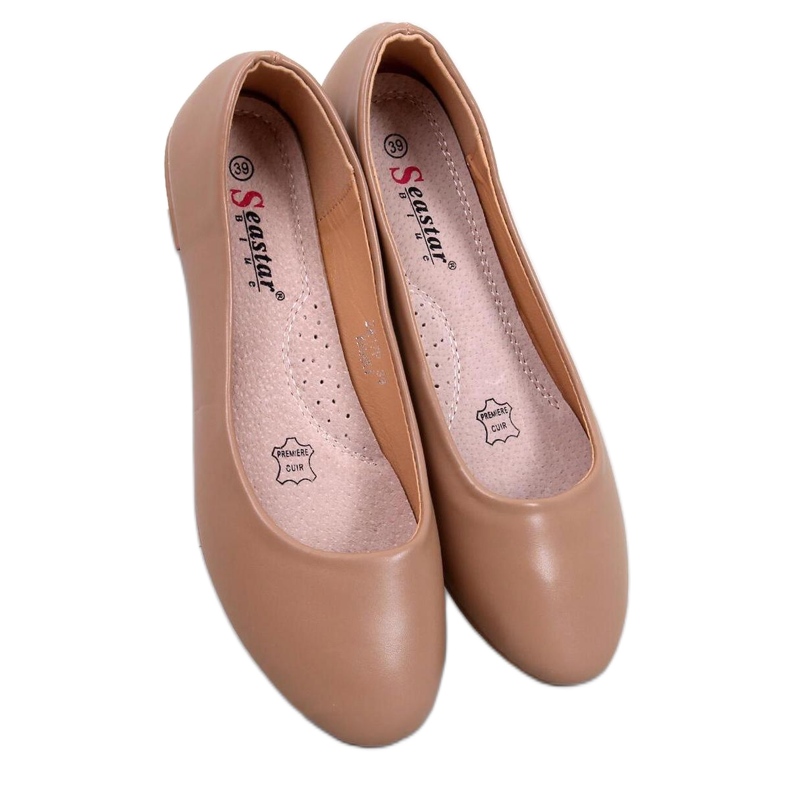 Ballerines Tova Kaki avec empiècement en cuir - Inello brun Ballerines Tova Kaki avec empiècement en cuir - Inello brun