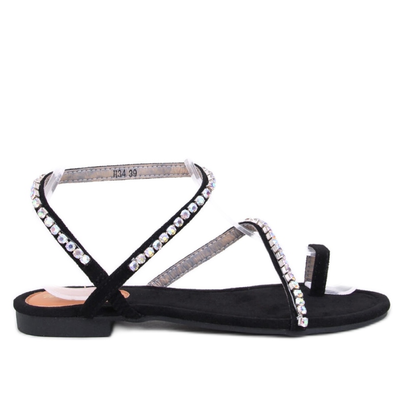 Ayless Tongs noires avec strass - Inello le noir