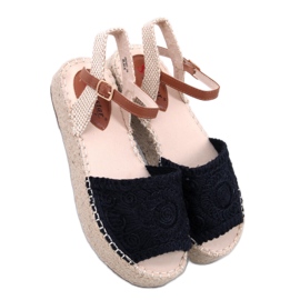 Boho Ingram Sandales espadrilles noires - Inello