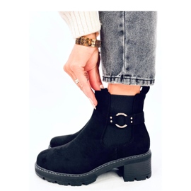 Airon Bottines Chelsea à talons bas noires - Inello le noir
