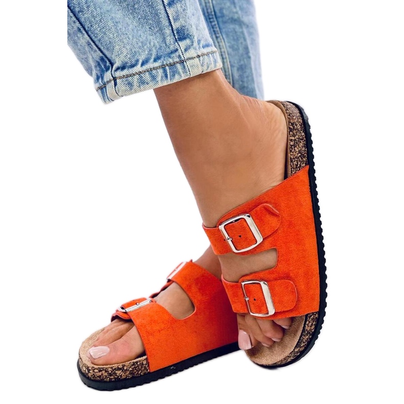 Sandale Tongs en liège Ponses Orange - Inello