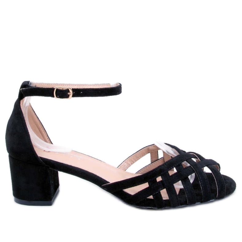 Kermel Sandales à talons bas noires - Inello le noir