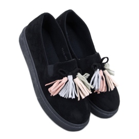 Mocassins à franges Krauss Blackcolor - Inello noir