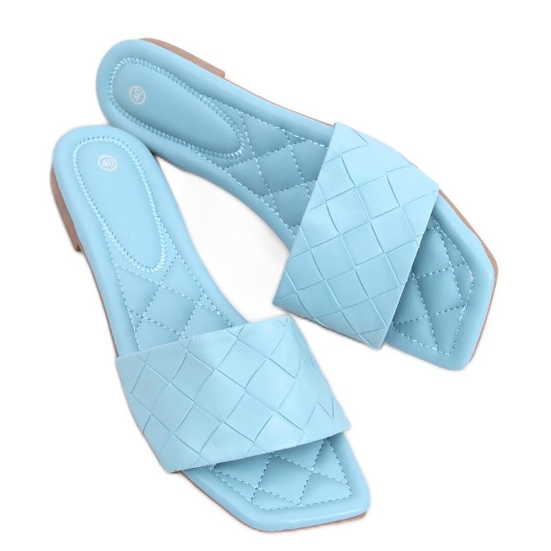 Sandale Tongs à semelle carrée Sahar LT.BLUE - Inello bleu