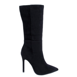 Bottines aiguilles classiques en daim Marissa Noir - Inello