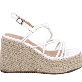 Pascai Sandales espadrilles compensées blanches - Inello Pascai Sandales espadrilles compensées blanches - Inello