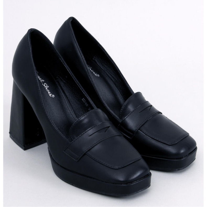 Entee Mocassins à talons noirs - Inello le noir