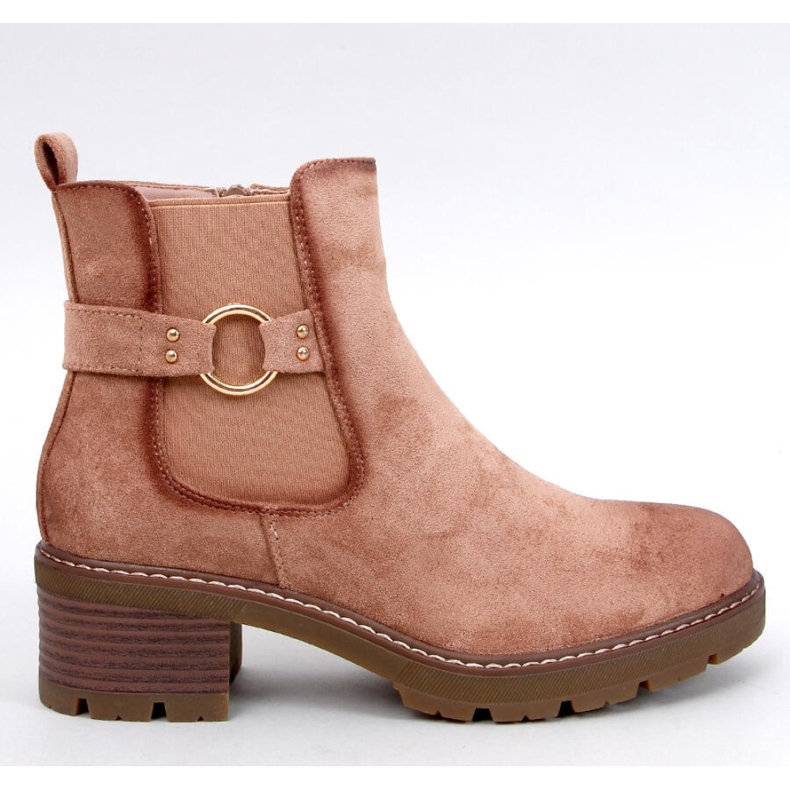 Bottines Chelsea à talons bas Airon Kaki - Inello brun Bottines Chelsea à talons bas Airon Kaki - Inello brun