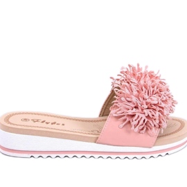 Sandale Mules compensées à fleurs Ragnes Rose - Inello