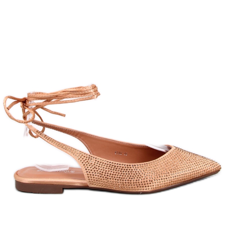 Ballerines à strass talon ouvert Vonda Champagne - Inello jaune