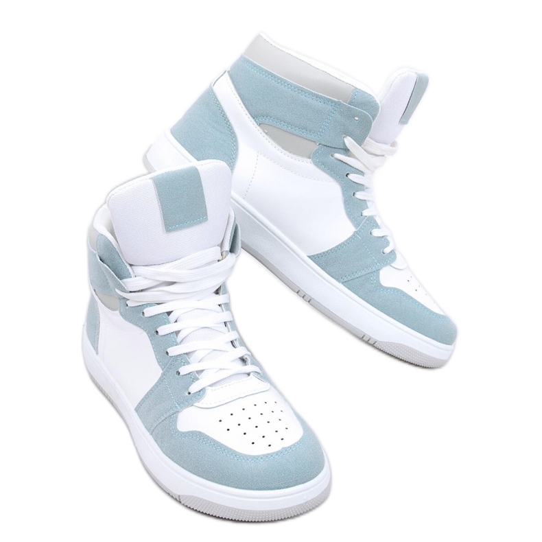 Dorcas Baskets montantes vertes - Inello bleu