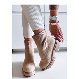 Roanna Bottines chaussettes kaki - Inello beige