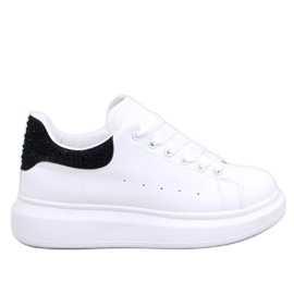 Baskets à plateforme Parkss BLANC/NOIR avec strass - Inello le noir