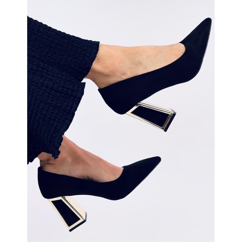 Constie Escarpins à talons hauts géométriques noirs - Inello le noir