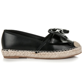 Vices Espadrilles sur la plate-forme avec un arc le noir