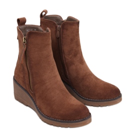Bottines compensées Meyer Kaki - Inello brun