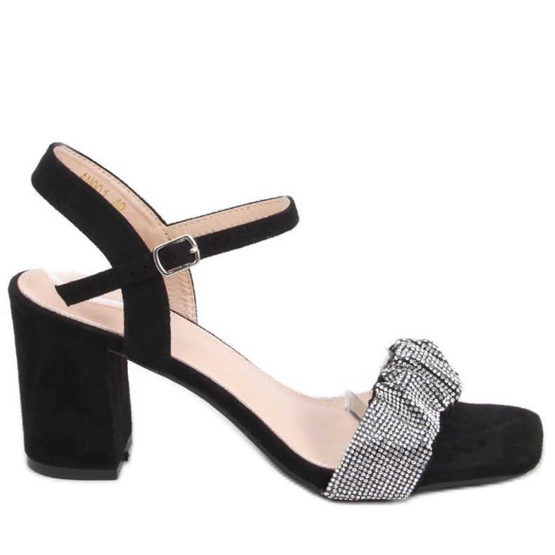 Dash Sandales à talons larges noires - Inello le noir