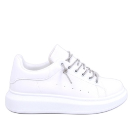 Baskets à lacets en cristal Série BLANC/ARGENT - Inello