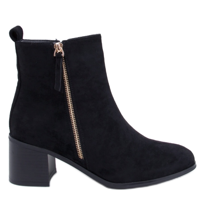 Aguirre Bottines à talons en daim noir - Inello le noir