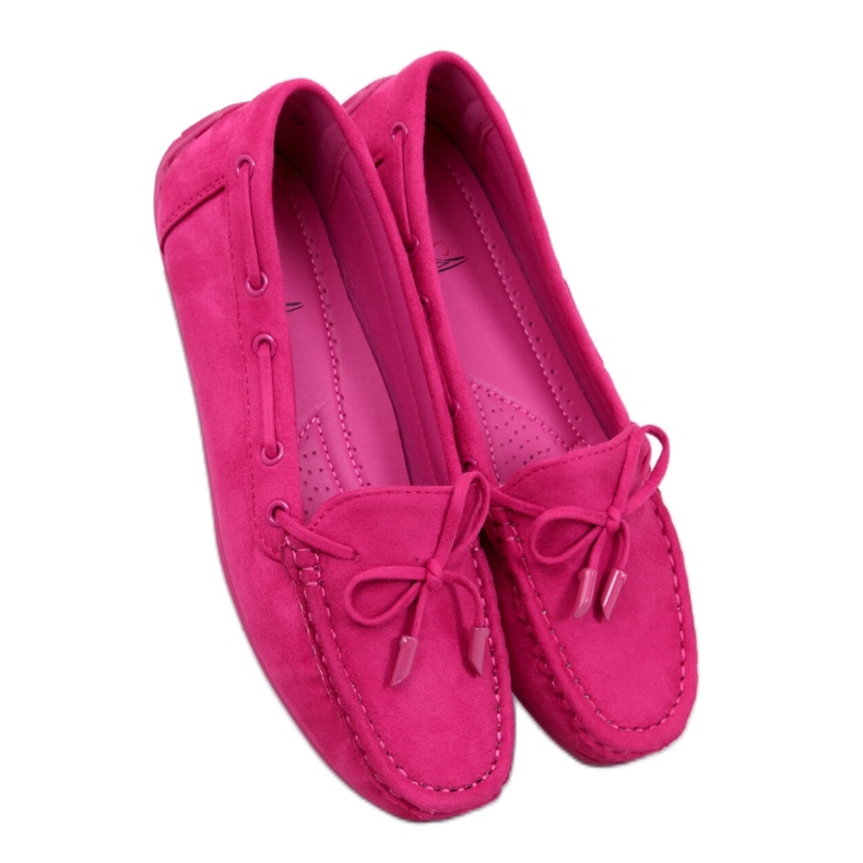 Mocassins Wards en daim fuchsia - Inello rose