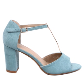Sandales à talons avec décoration dorée Ferdi Vert - Inello bleu