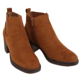 Bottines à Talons Larges Camel UK18P Camel - Inello brun