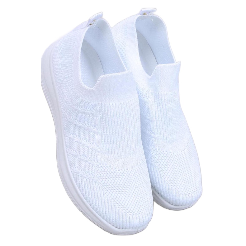 Groppi Chaussures chaussettes à enfiler blanches - Inello